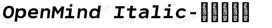 OpenMind Italic字体转换